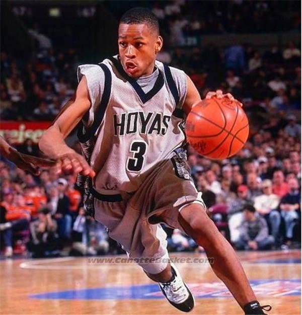 Maglia NCAA Georgetown Hoyas Allen Iverson #3 Grigio